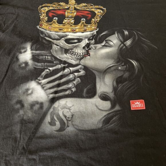 OGabel Lost-King T-Shirt 3XL Skull King Graphic-Tee Grunge EUC Long Sleeve - Picture 3 of 6